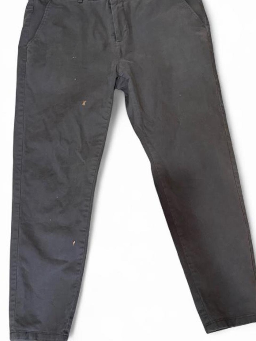 Plain & Plaid grey shinny chinos